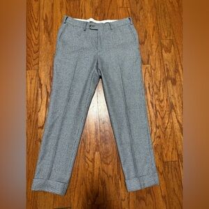 Suitsupply Men’s Wool Houndstooth Trousers 44 Slim Tailored Work Pants
